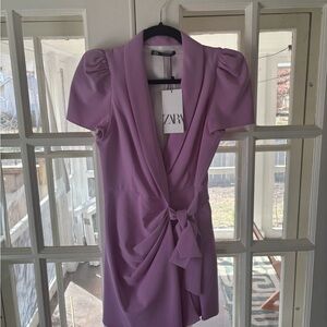 Zara Purple Wrap Romper